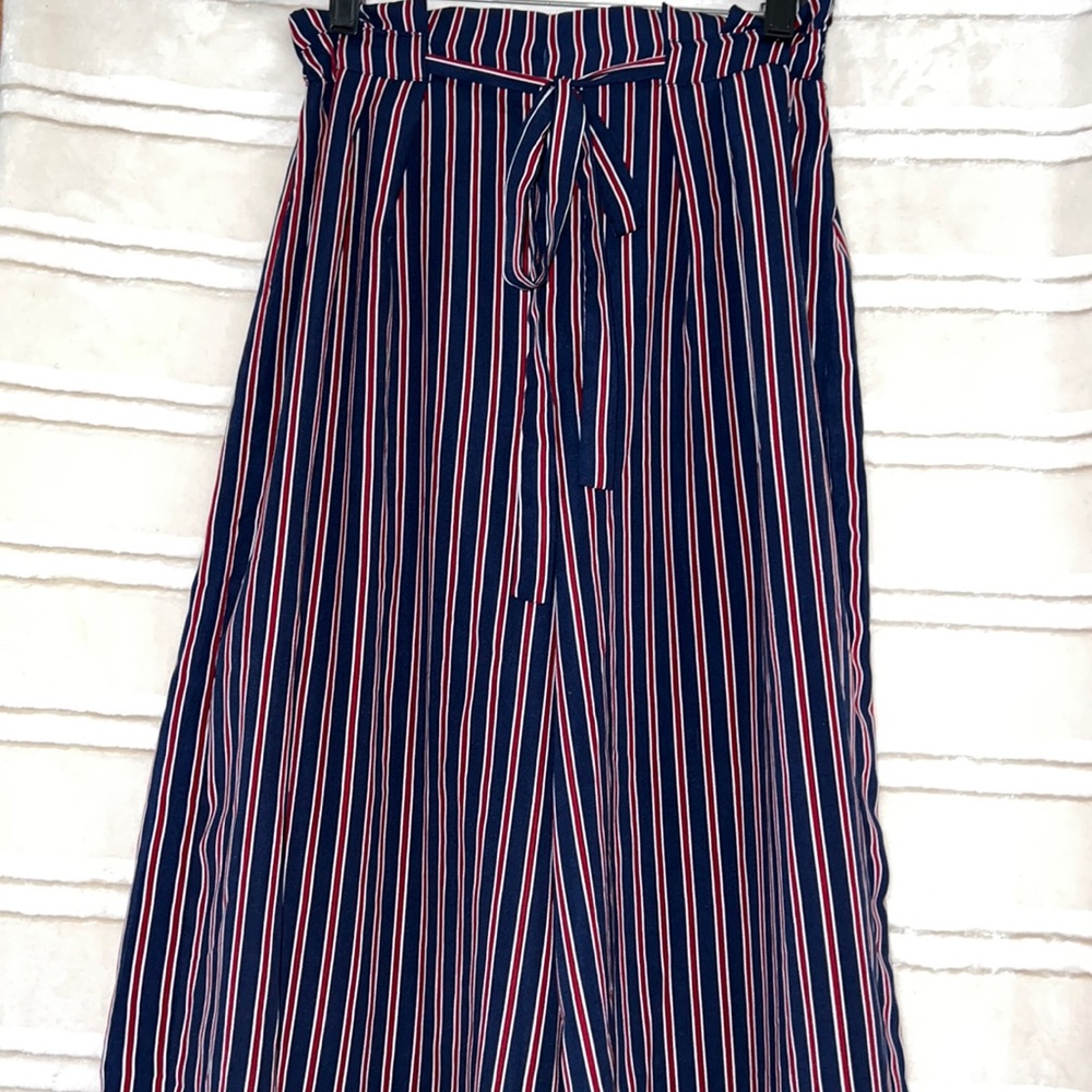 Sienna Sky - TJ Maxx Small Striped Silk Wide Legged Pants